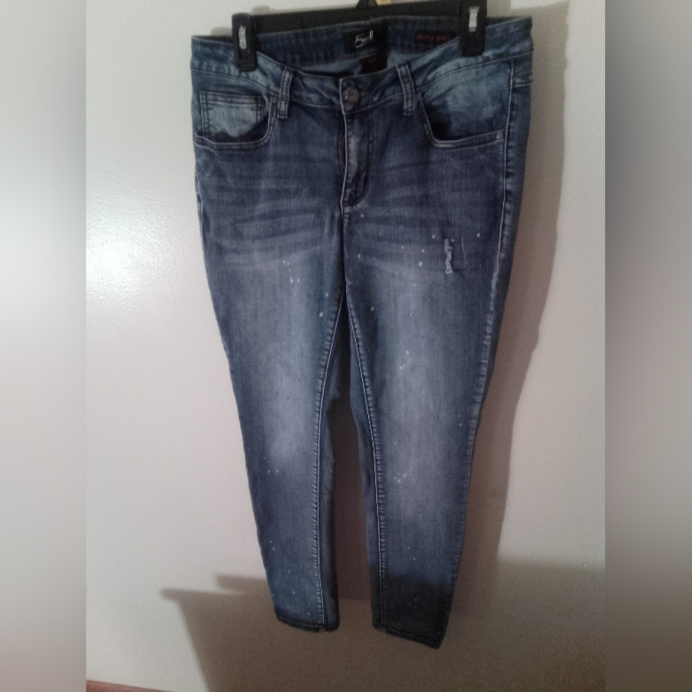 Jeans skinny fit with paint splatter distressing